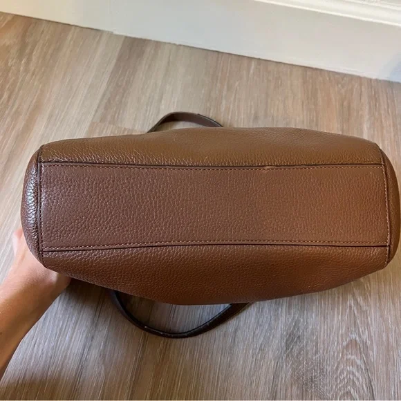 Coach Kelsey Small Satchel Bag Brown Pebbled Leather Gold Hardware G1892-F28993 - Picture 9 of 13